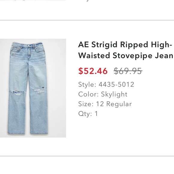 Light wash blue jeans. Worn ONCE (perfect condition, just did not fit me!) - Picture 4 of 4